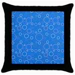 Circles Throw Pillow Case (Black) Front