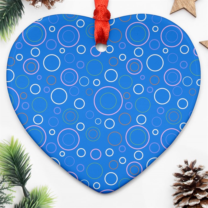 Circles Heart Ornament (Two Sides)