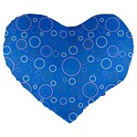 Circles Large 19  Premium Heart Shape Cushions Front