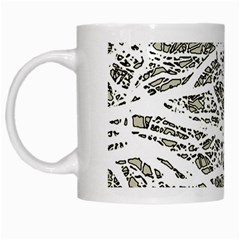 Linear Art Botanic Illustration White Mugs