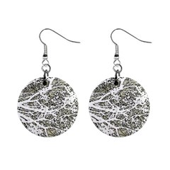 Linear Art Botanic Illustration Mini Button Earrings