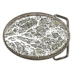 Linear Art Botanic Illustration Belt Buckles