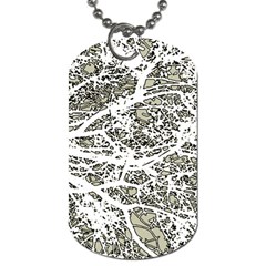 Linear Art Botanic Illustration Dog Tag (One Side)