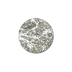 Linear Art Botanic Illustration Golf Ball Marker