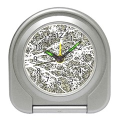 Linear Art Botanic Illustration Travel Alarm Clock