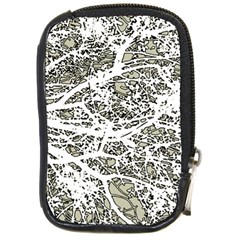 Linear Art Botanic Illustration Compact Camera Leather Case by dflcprintsclothing