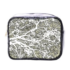 Linear Art Botanic Illustration Mini Toiletries Bag (One Side)