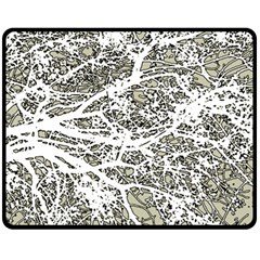 Linear Art Botanic Illustration Fleece Blanket (Medium) 