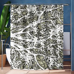 Linear Art Botanic Illustration Shower Curtain 60  x 72  (Medium) 