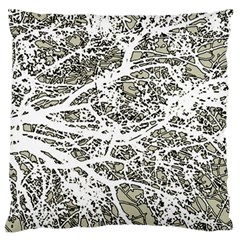 Linear Art Botanic Illustration Large Flano Cushion Case (One Side)