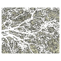 Linear Art Botanic Illustration Double Sided Flano Blanket (Medium) 