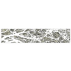 Linear Art Botanic Illustration Small Flano Scarf