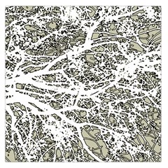 Linear Art Botanic Illustration Large Satin Scarf (Square)