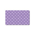 Pink Clouds On Purple Background Magnet (Name Card) Front