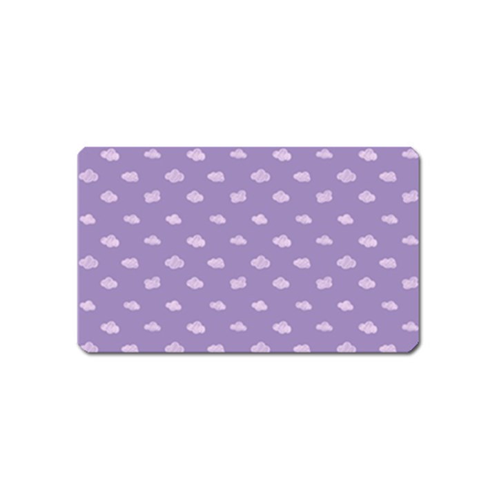 Pink Clouds On Purple Background Magnet (Name Card)