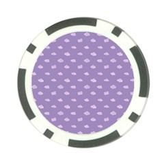 Pink Clouds On Purple Background Poker Chip Card Guard by SychEva