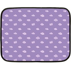 Pink Clouds On Purple Background Fleece Blanket (mini) by SychEva