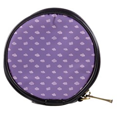 Pink Clouds On Purple Background Mini Makeup Bag by SychEva