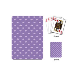 Pink Clouds On Purple Background Playing Cards Single Design (mini) by SychEva