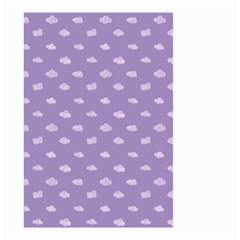 Pink Clouds On Purple Background Small Garden Flag (two Sides) by SychEva