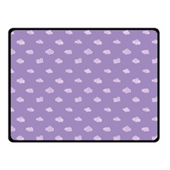 Pink Clouds On Purple Background Double Sided Fleece Blanket (small)  by SychEva