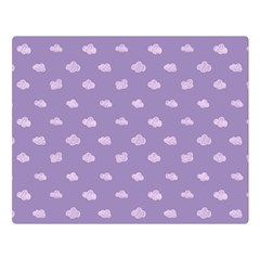 Pink Clouds On Purple Background Double Sided Flano Blanket (large) 