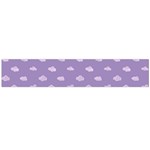 Pink Clouds On Purple Background Large Flano Scarf  Back