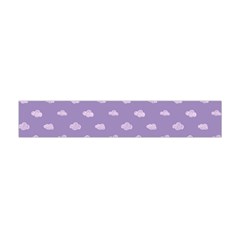 Pink Clouds On Purple Background Flano Scarf (mini) by SychEva