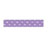 Pink Clouds On Purple Background Flano Scarf (Mini) Front