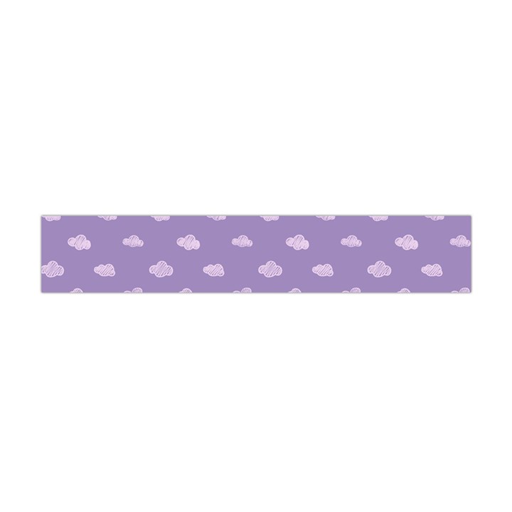 Pink Clouds On Purple Background Flano Scarf (Mini)