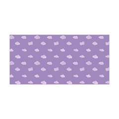 Pink Clouds On Purple Background Yoga Headband by SychEva