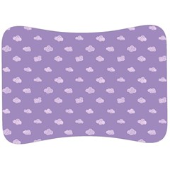 Pink Clouds On Purple Background Velour Seat Head Rest Cushion by SychEva