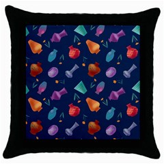 Jugs And Vases Throw Pillow Case (black) by SychEva