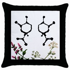 Chirality Throw Pillow Case (black) by Limerence