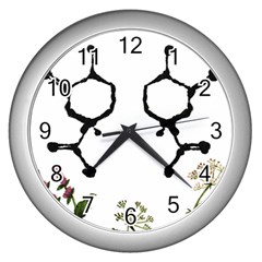 Chirality Wall Clock (silver) by Limerence