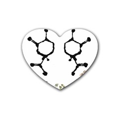 Chirality Rubber Coaster (heart) by Limerence