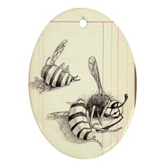 Bees Ornament (oval) by Limerence