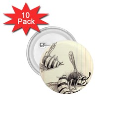 Bees 1 75  Buttons (10 Pack) by Limerence