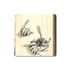 Bees Square Magnet by Limerence