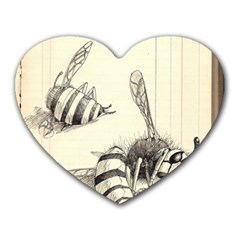 Bees Heart Mousepads by Limerence