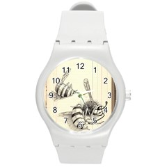 Bees Round Plastic Sport Watch (m) by Limerence