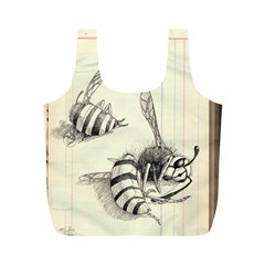 Bees Full Print Recycle Bag (m) by Limerence