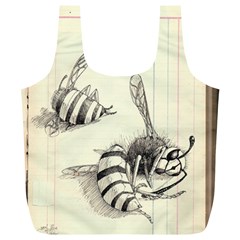 Bees Full Print Recycle Bag (xl) by Limerence