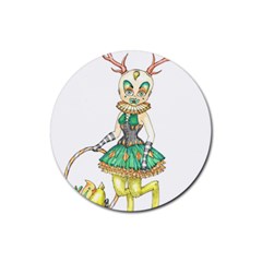 Gold Clown Rubber Round Coaster (4 Pack) by Limerence