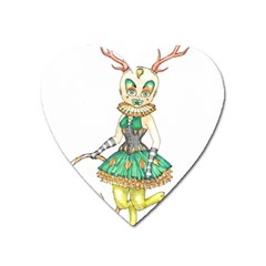 Gold Clown Heart Magnet by Limerence