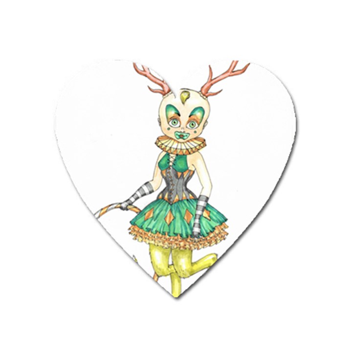 Gold Clown Heart Magnet