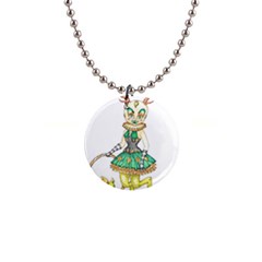 Gold Clown 1  Button Necklace by Limerence