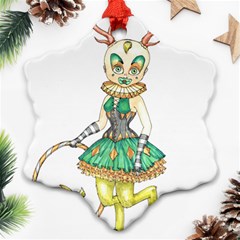 Gold Clown Snowflake Ornament (two Sides)