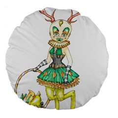 Gold Clown Large 18  Premium Flano Round Cushions by Limerence