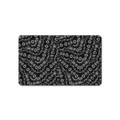 Black And White Modern Intricate Ornate Pattern Magnet (name Card) by dflcprintsclothing